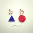 画像1: OR○×BU▲　leather　earring (1)