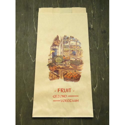 他の写真1: オランダ　果物屋さんの筋入り紙袋　畑仕事　5枚セット