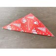 画像3: ドイツ　クリスマス柄の三角袋　赤　5枚セット (3)