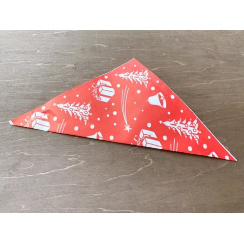 他の写真2: ドイツ　クリスマス柄の三角袋　赤　5枚セット