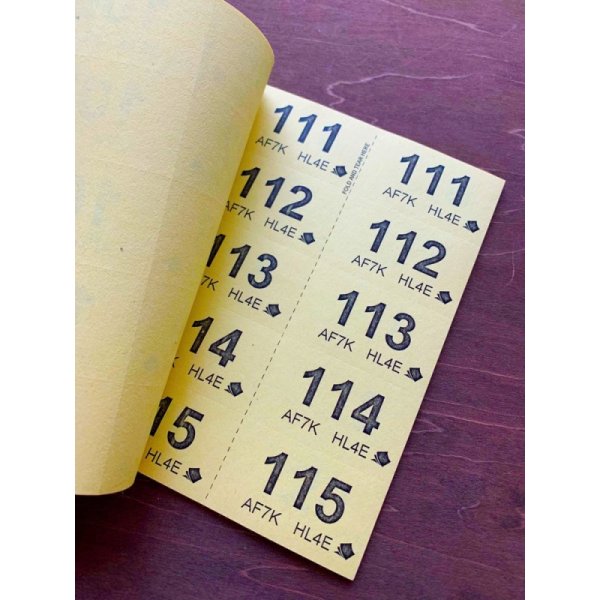 画像5: イギリス　SILVINE　クロークルームチケット（1-200）