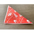 画像2: ドイツ　クリスマス柄の三角袋　赤　5枚セット (2)