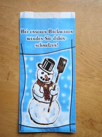 画像3: ドイツ パン屋さんの紙袋 （雪だるま）