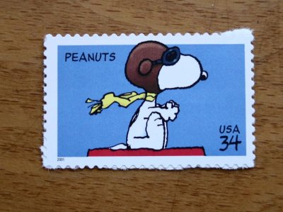 画像1: アメリカの切手：スヌーピーのシール切手