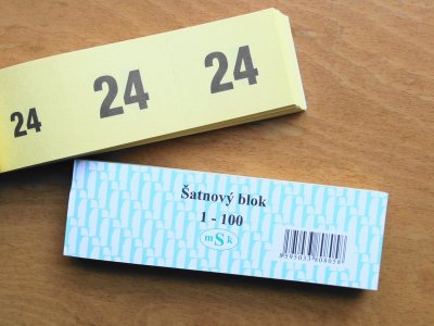 画像1: チェコ　クロークナンバーチケット（イエロー）