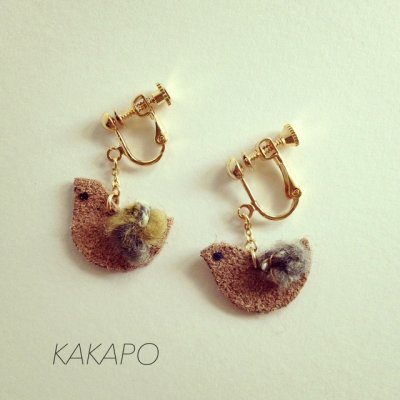 画像1: Small bird BE earring