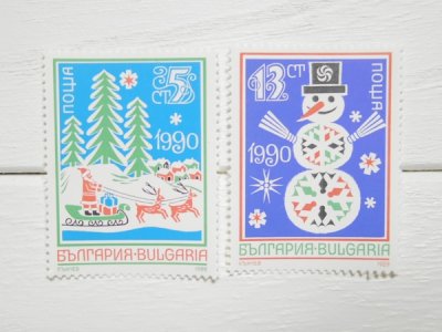 画像1: ★再入荷★ブルガリアの切手：クリスマス