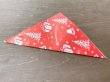 画像3: ドイツ　クリスマス柄の三角袋　赤　5枚セット (3)