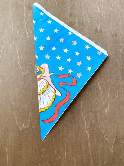画像1: ドイツ　クリスマス柄の三角袋　青　5枚セット