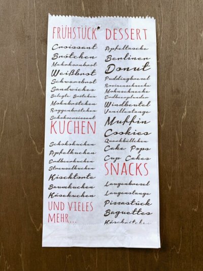 画像2: ドイツ　パン屋さんの袋　アルファベットいっぱい　5枚セット