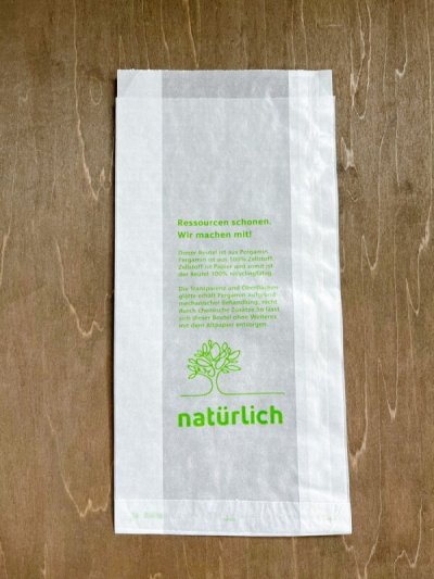 画像1: ドイツ 　グラシン紙のマルシェ袋　naturlich　5枚セット
